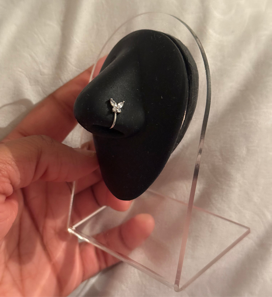 Silver Butterfly Nose Cuff